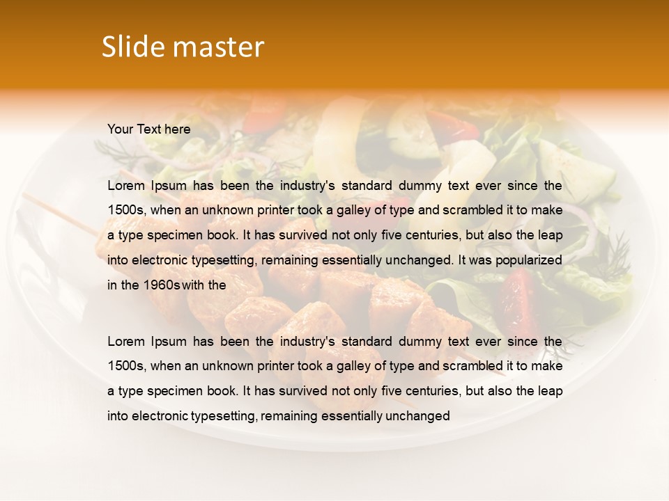 White Food Green PowerPoint Template