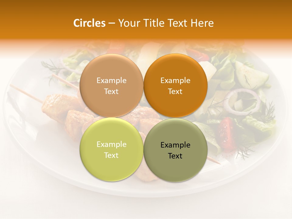 White Food Green PowerPoint Template