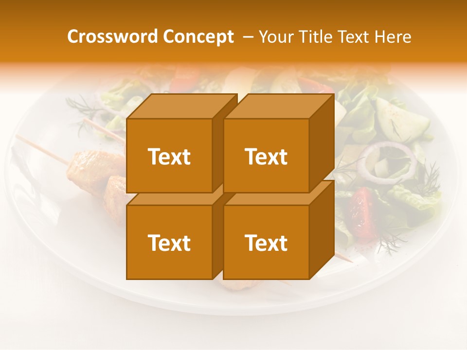 White Food Green PowerPoint Template