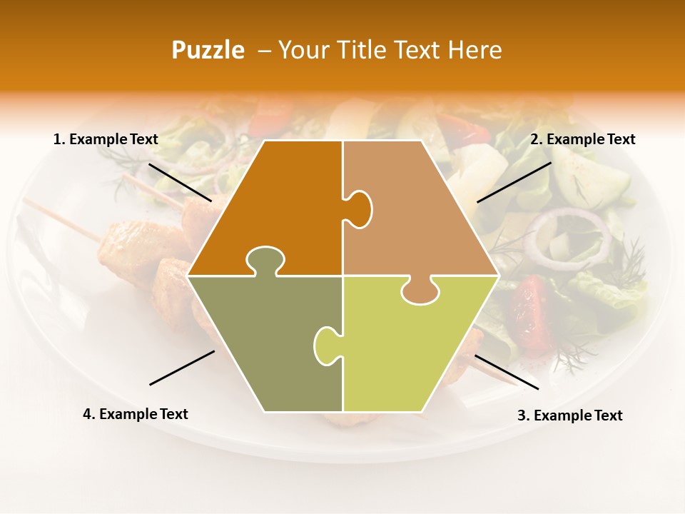 White Food Green PowerPoint Template