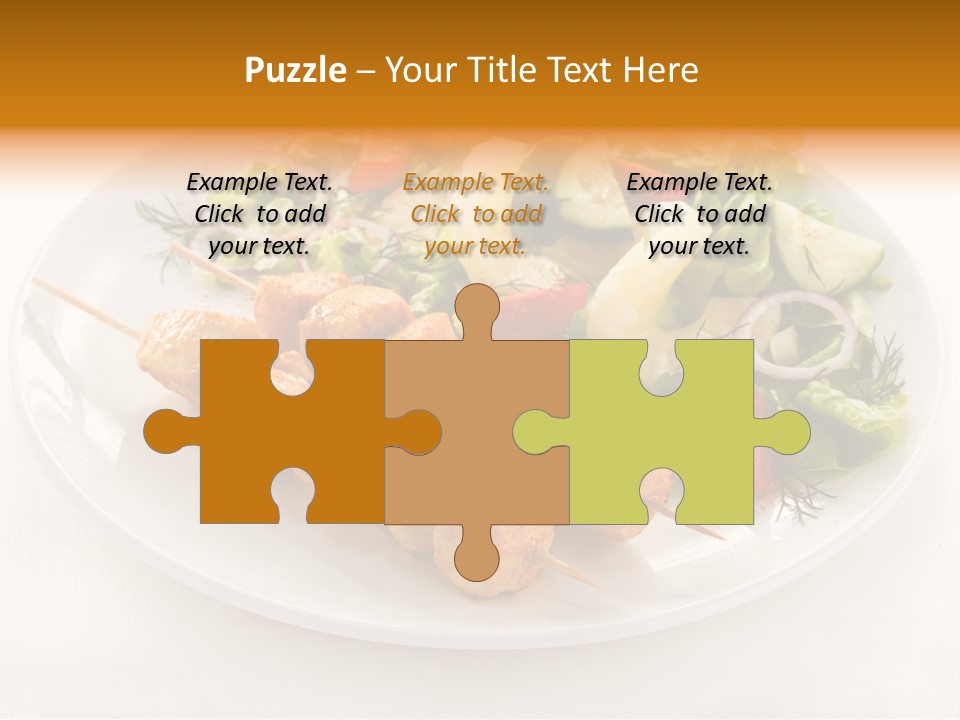 White Food Green PowerPoint Template