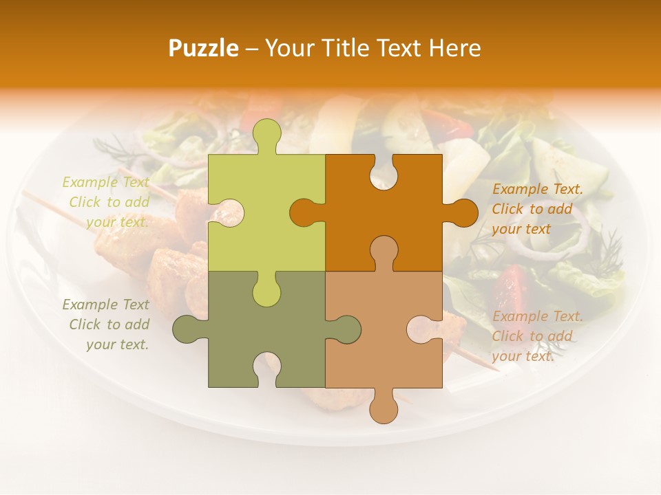 White Food Green PowerPoint Template