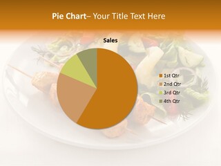 White Food Green PowerPoint Template