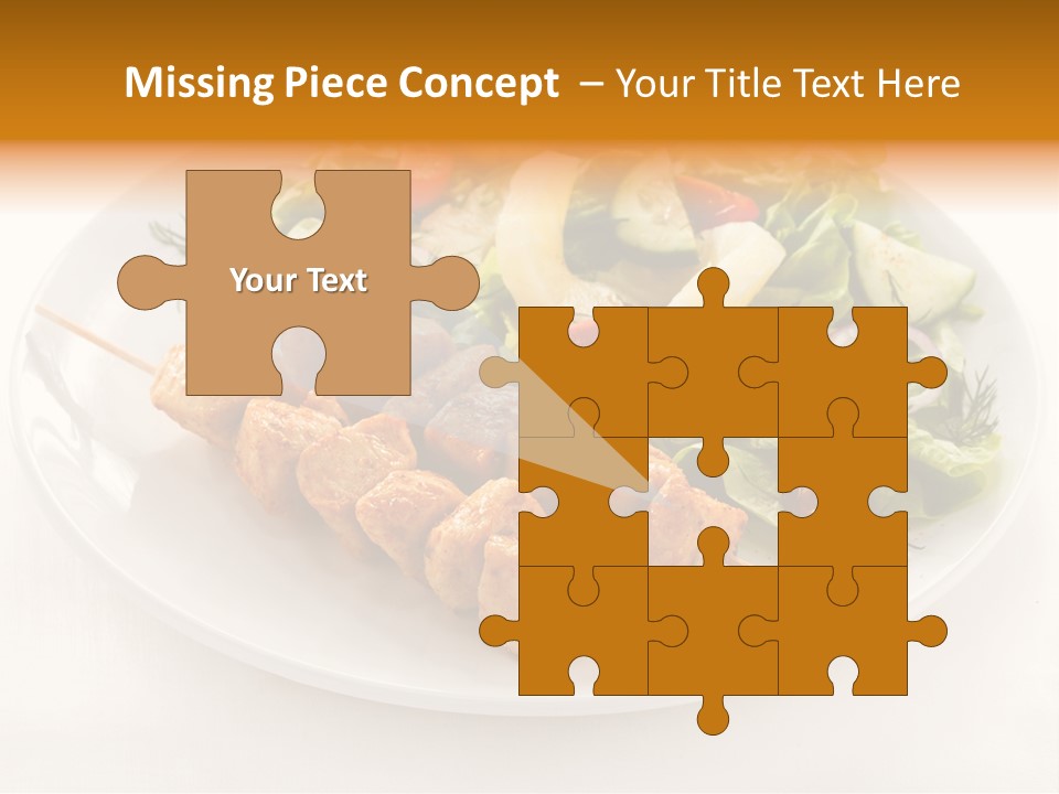 White Food Green PowerPoint Template