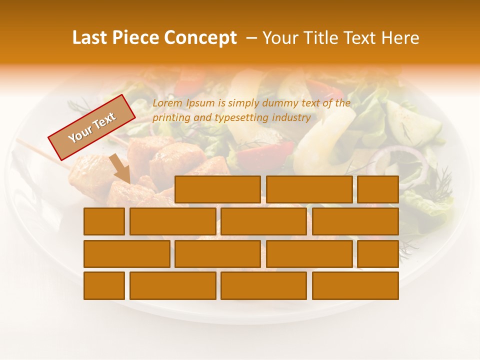 White Food Green PowerPoint Template