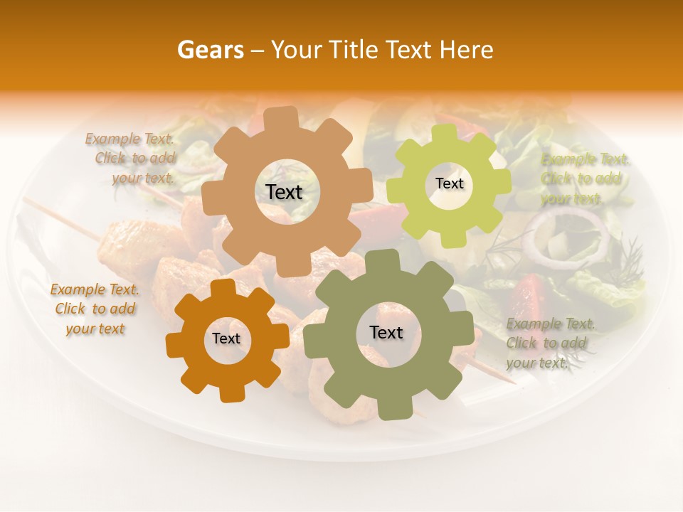White Food Green PowerPoint Template