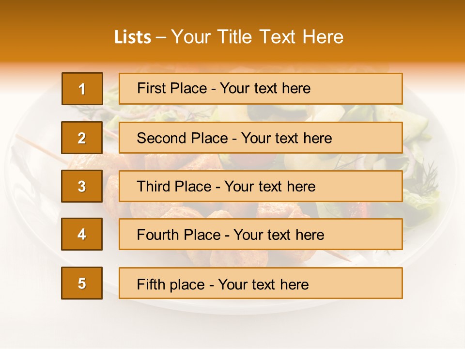 White Food Green PowerPoint Template