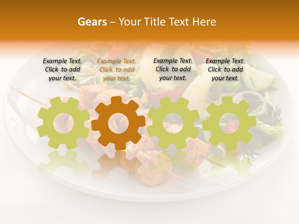 White Food Green PowerPoint Template
