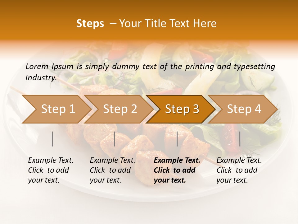 White Food Green PowerPoint Template