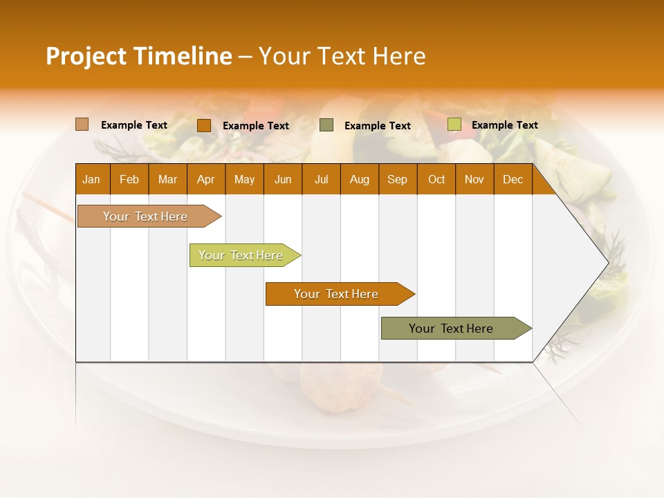 White Food Green PowerPoint Template