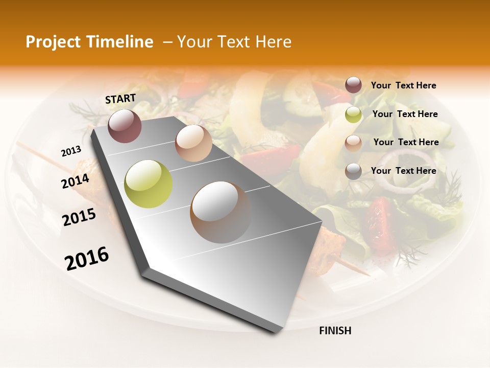 White Food Green PowerPoint Template