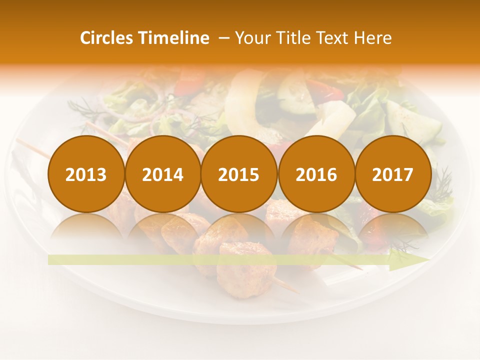 White Food Green PowerPoint Template