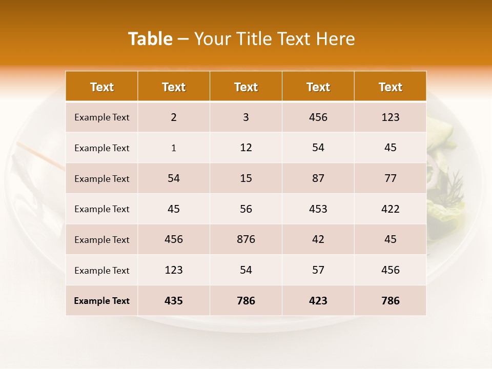White Food Green PowerPoint Template