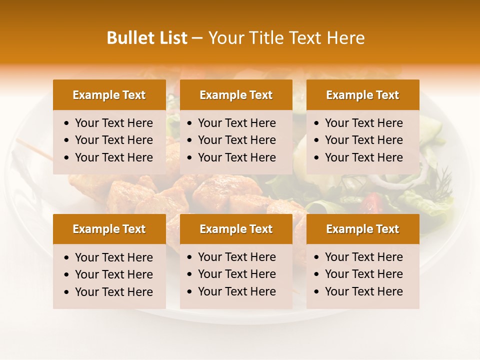 White Food Green PowerPoint Template