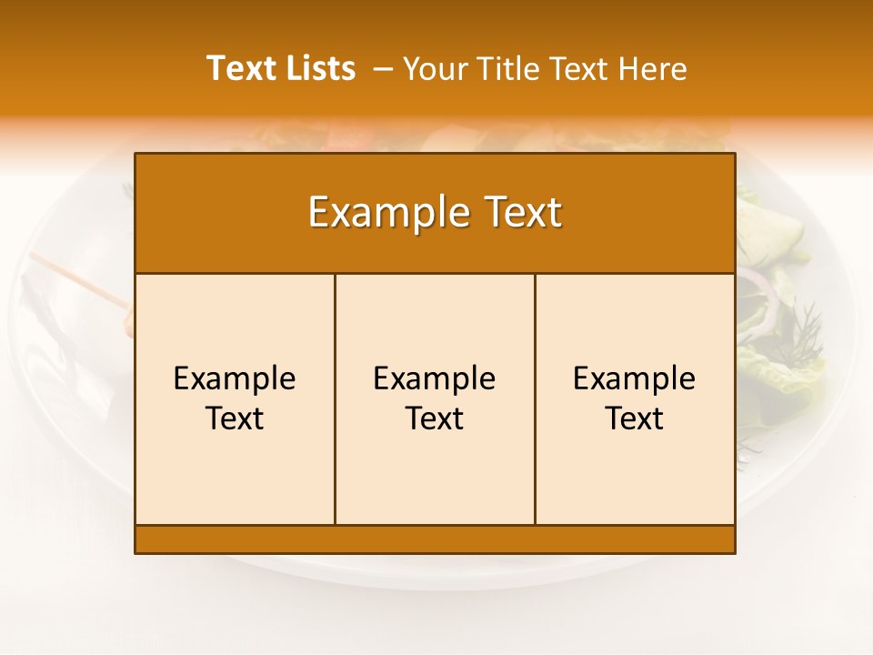 White Food Green PowerPoint Template