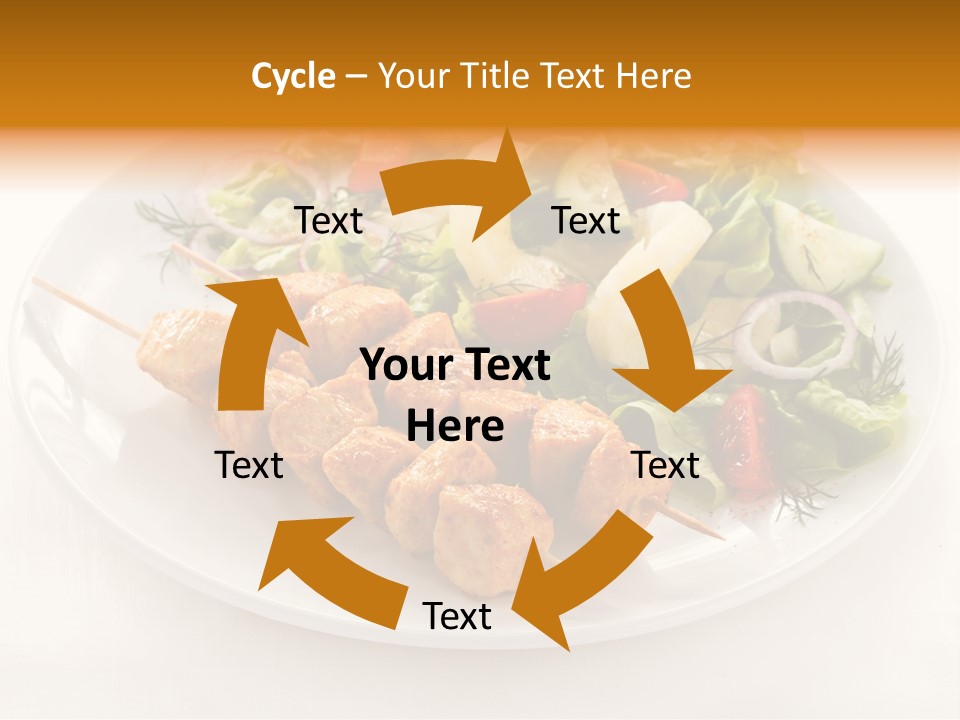 White Food Green PowerPoint Template