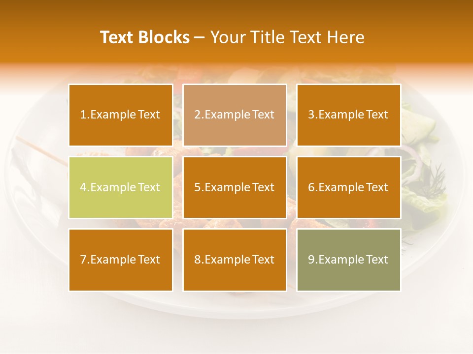 White Food Green PowerPoint Template