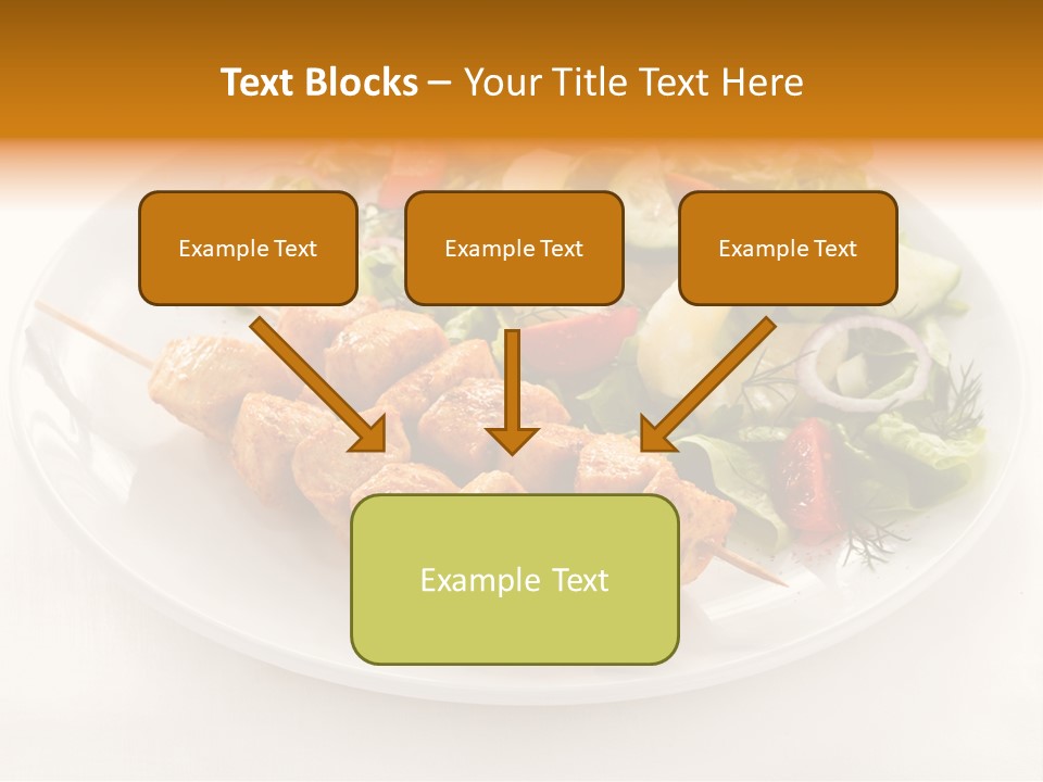 White Food Green PowerPoint Template