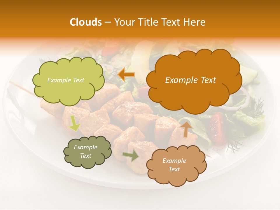 White Food Green PowerPoint Template