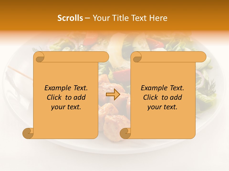 White Food Green PowerPoint Template