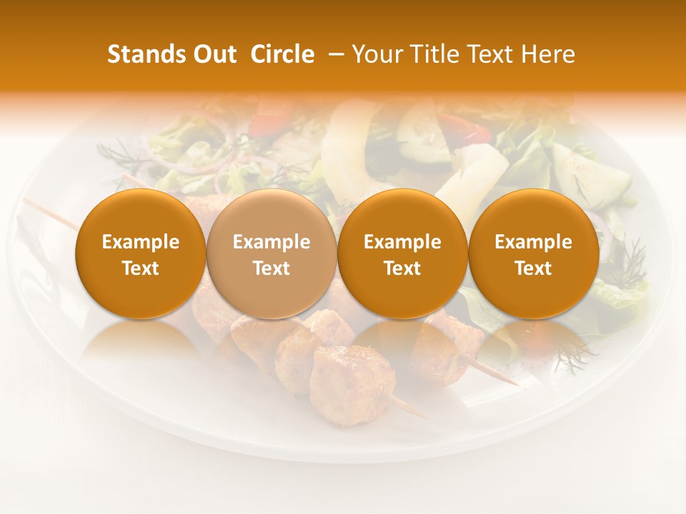 White Food Green PowerPoint Template