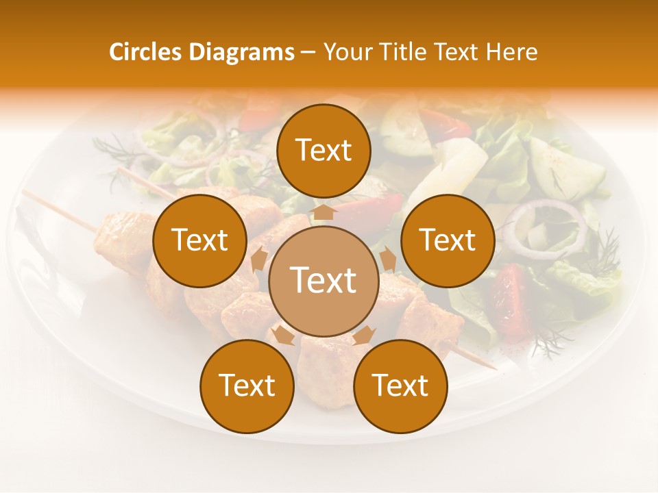 White Food Green PowerPoint Template