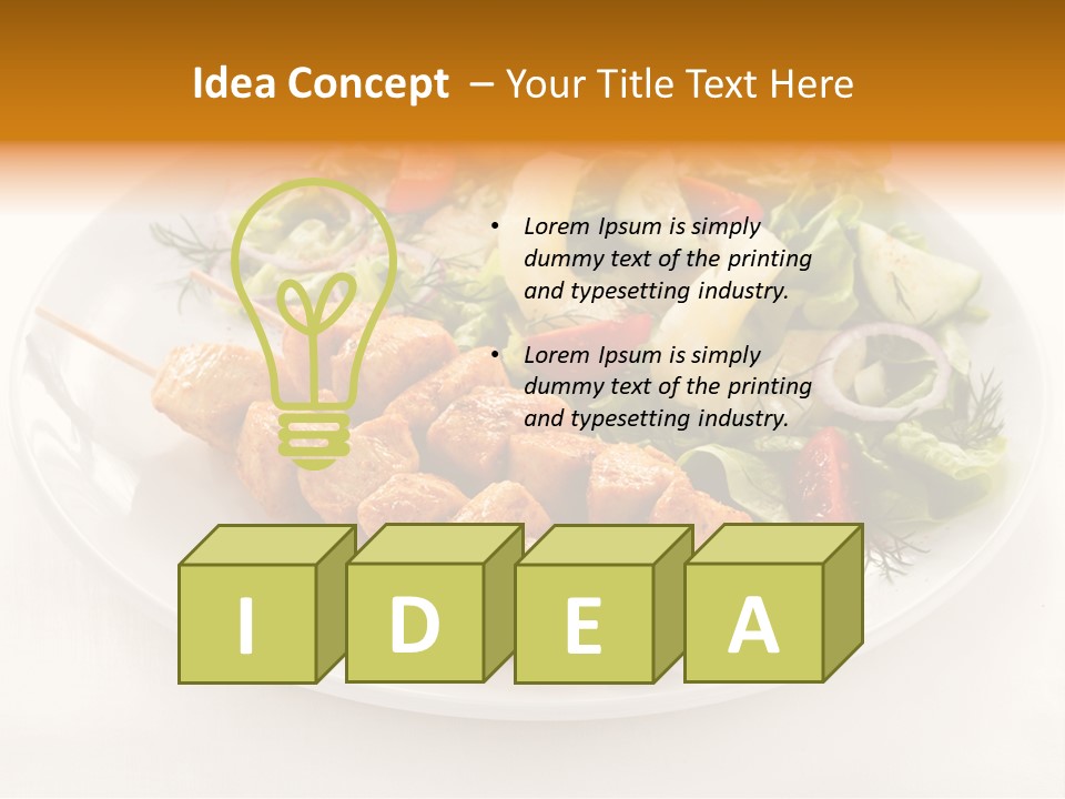 White Food Green PowerPoint Template