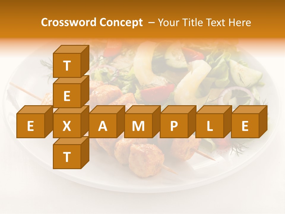 White Food Green PowerPoint Template