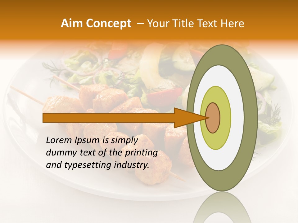 White Food Green PowerPoint Template