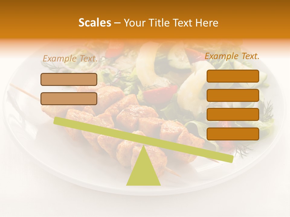 White Food Green PowerPoint Template