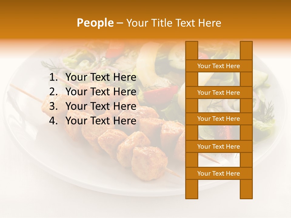 White Food Green PowerPoint Template