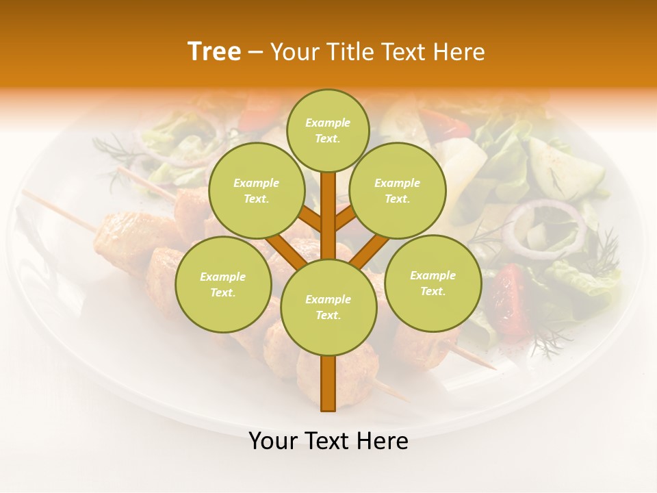 White Food Green PowerPoint Template