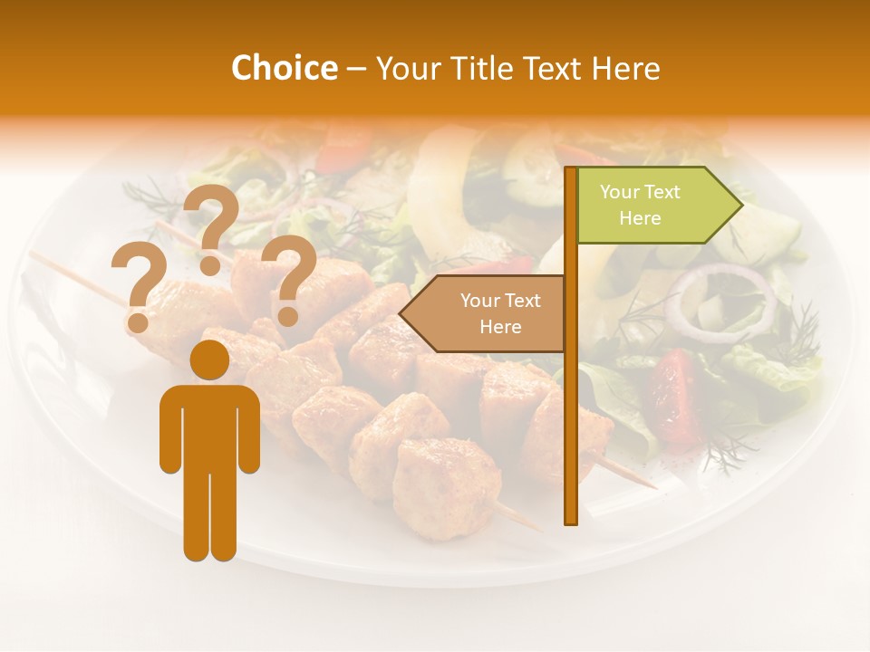 White Food Green PowerPoint Template