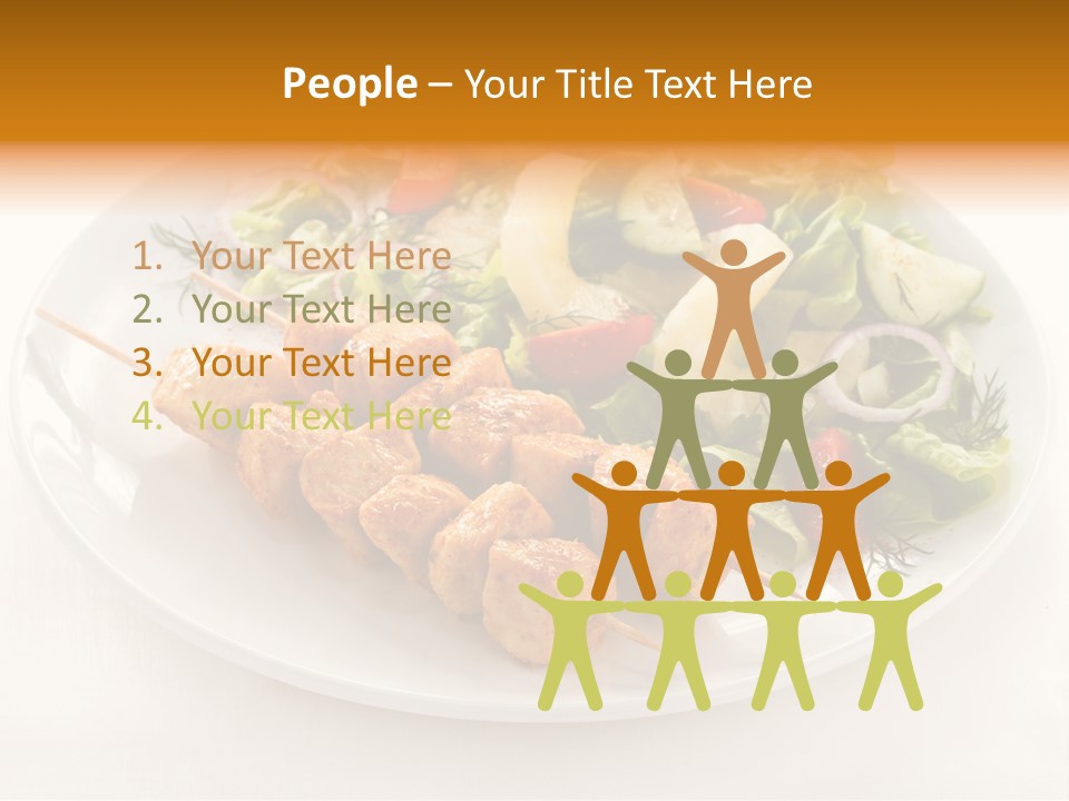 White Food Green PowerPoint Template