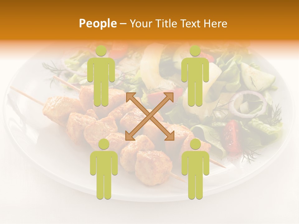 White Food Green PowerPoint Template