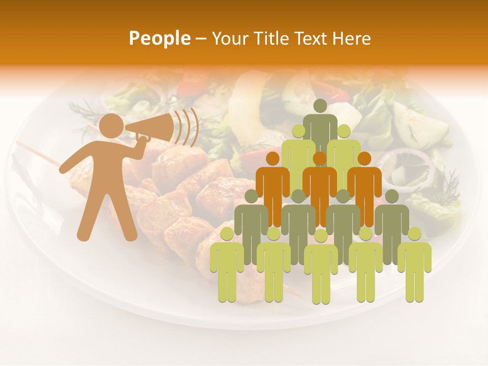 White Food Green PowerPoint Template