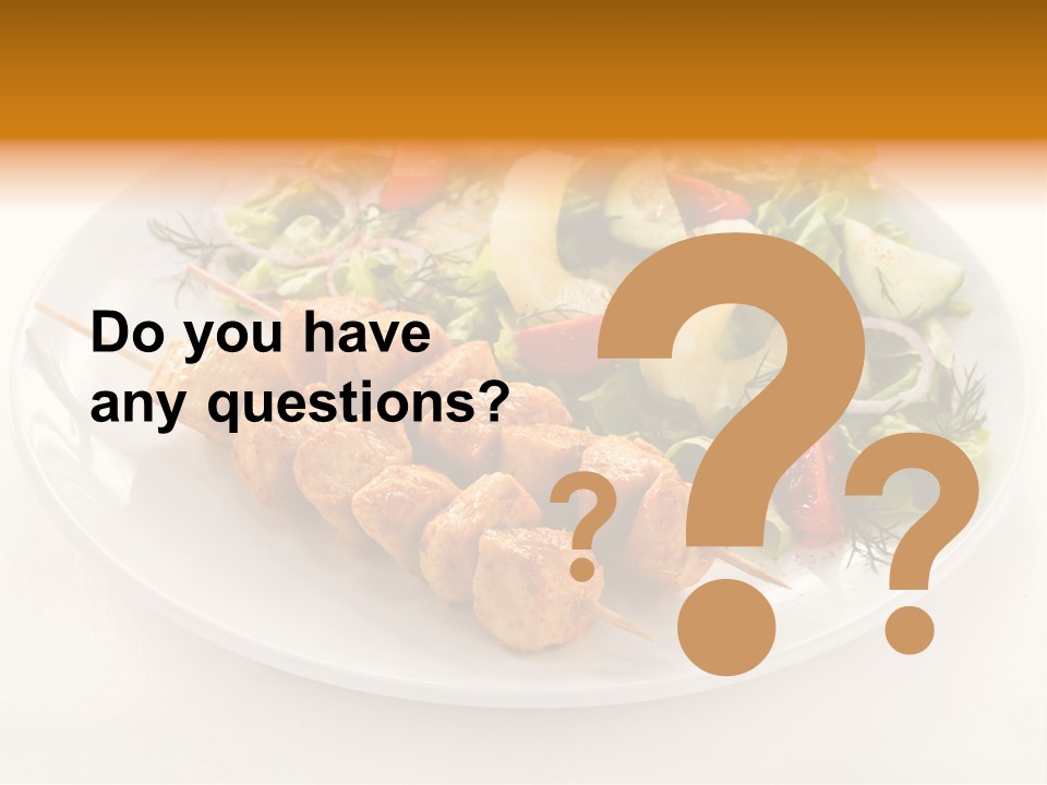 White Food Green PowerPoint Template