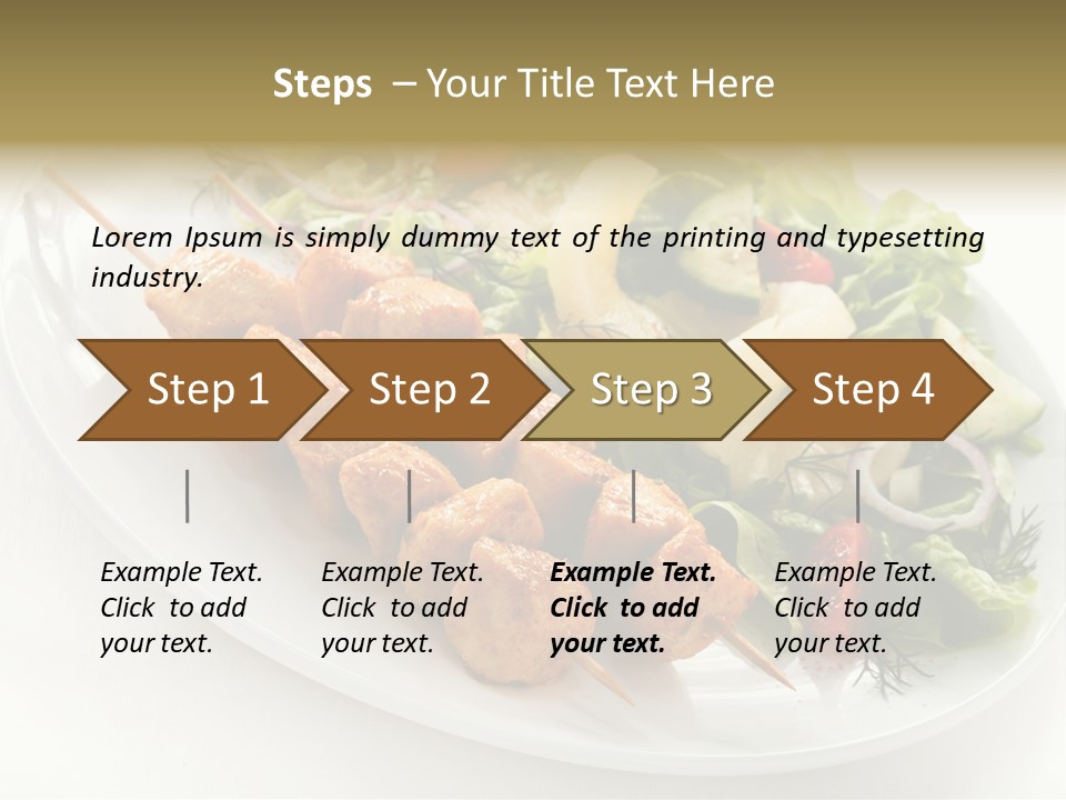 Green Onion Cooked PowerPoint Template