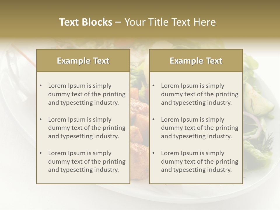 Green Onion Cooked PowerPoint Template