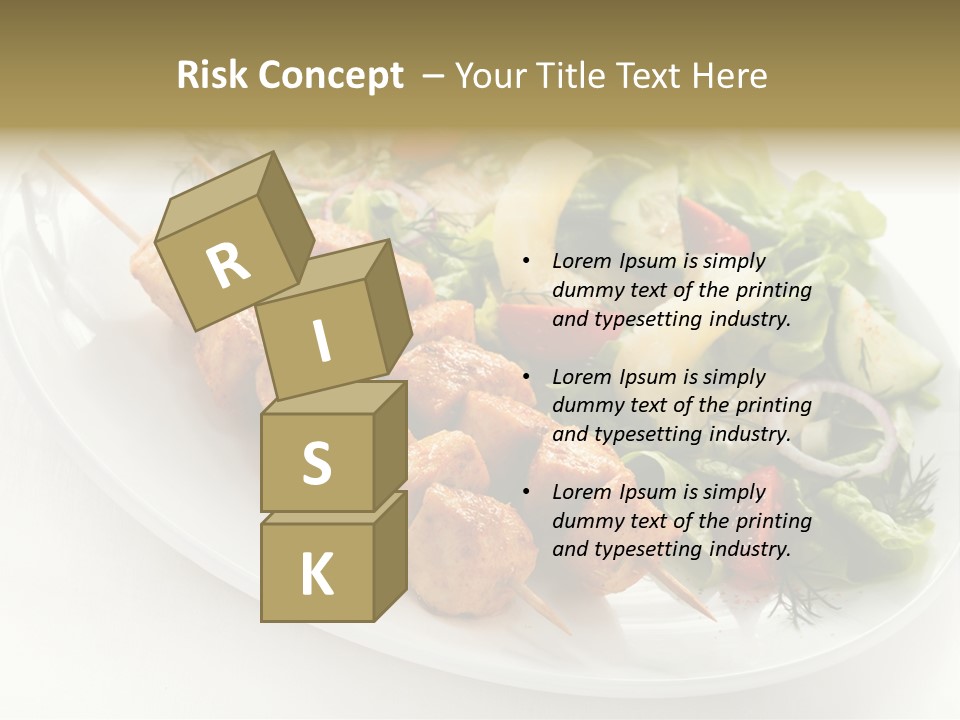 Green Onion Cooked PowerPoint Template