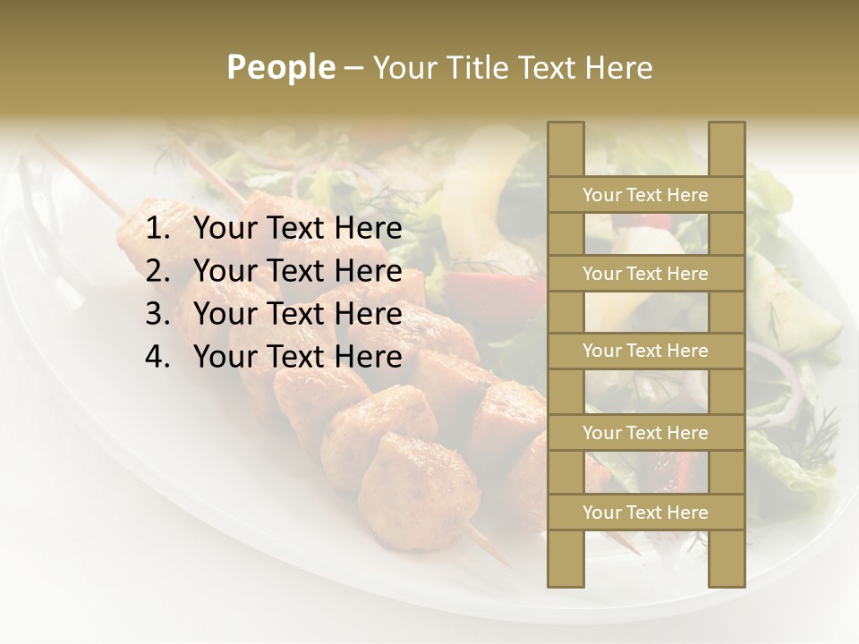 Green Onion Cooked PowerPoint Template