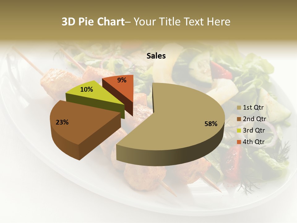 Green Onion Cooked PowerPoint Template