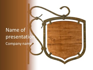 Iron Decoration Isolated PowerPoint Template