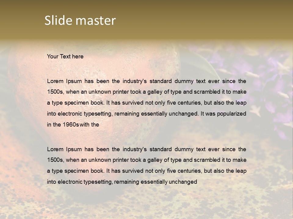 Amorousness Affection Plant PowerPoint Template