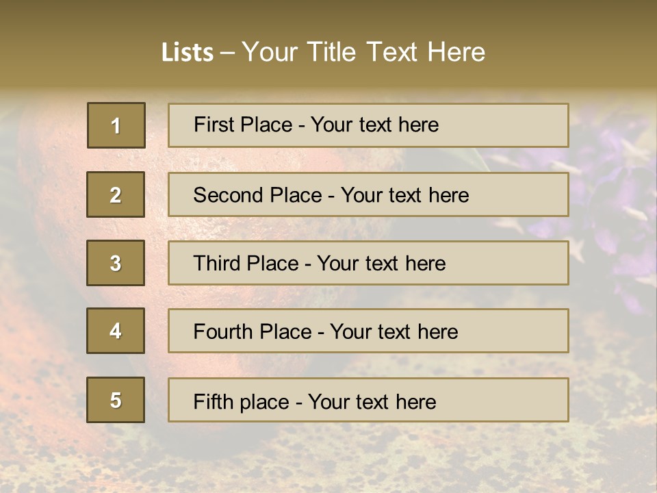 Amorousness Affection Plant PowerPoint Template
