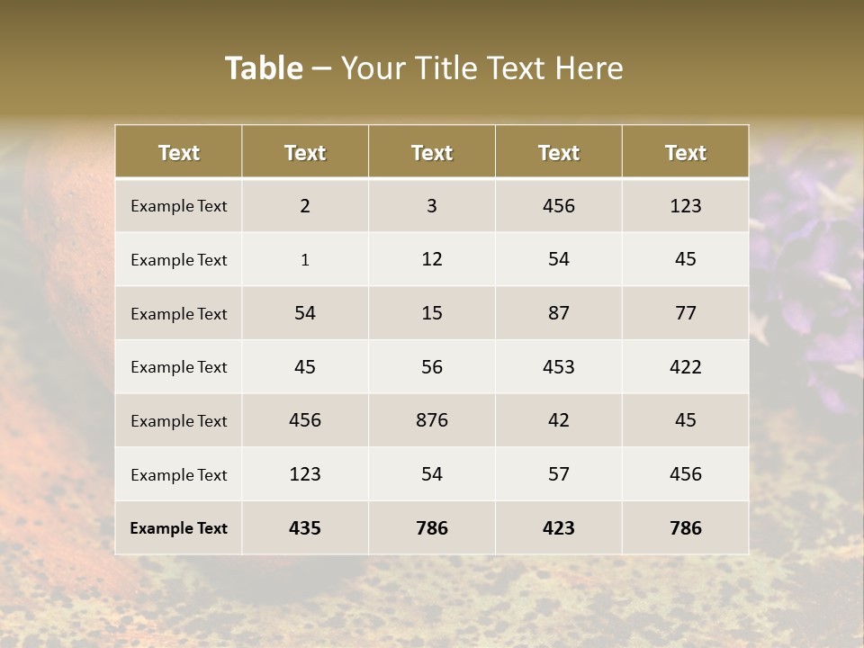 Amorousness Affection Plant PowerPoint Template