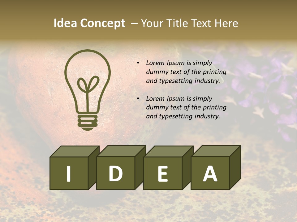 Amorousness Affection Plant PowerPoint Template