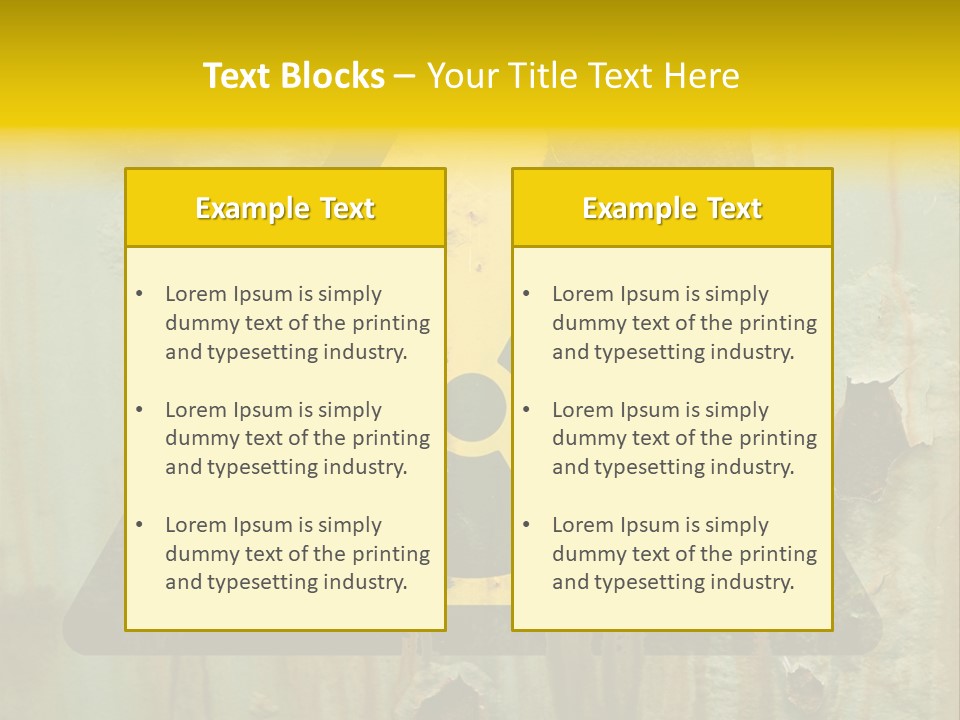 Castor Waste Sign PowerPoint Template