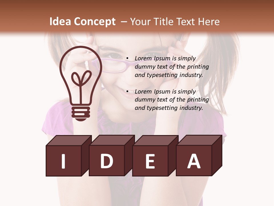 Isolated One Young PowerPoint Template