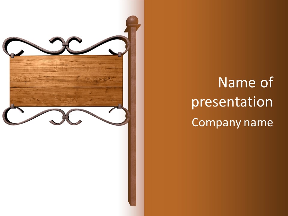 Frame Antique Copper PowerPoint Template